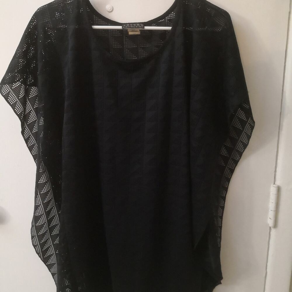 Jordan Taylor Batwing Black Swimsuit Cover O/S Vacation Resortwear Bohemian Goth